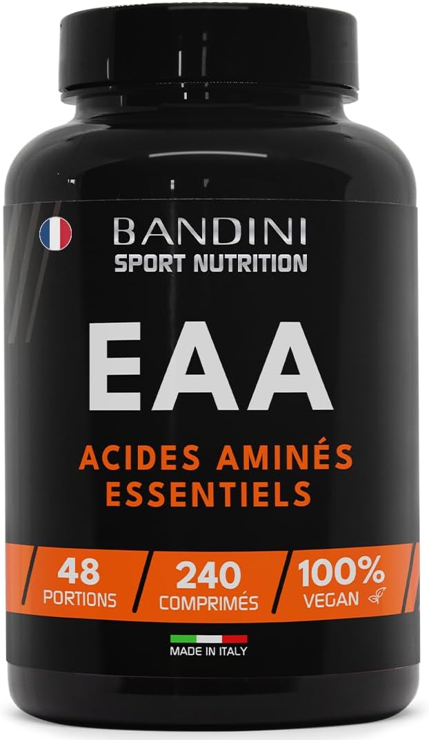 ® EAA Acides Aminés Essentiels - 240 comprimés pour 48 jours - Avec 9 Essential Amino Acids - Complexe de AAE hautement dosé - Intra pré- et post-entraînement - Amino Essentiel - 100% Vegan