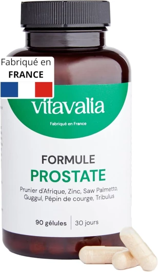 Formule Prostate - 90 gélules - Hautement dosée - Prunier d'Afrique + Saw Palmetto + Guggul + Pépin de courge + Tribulus + Zinc - Fabriqué en France