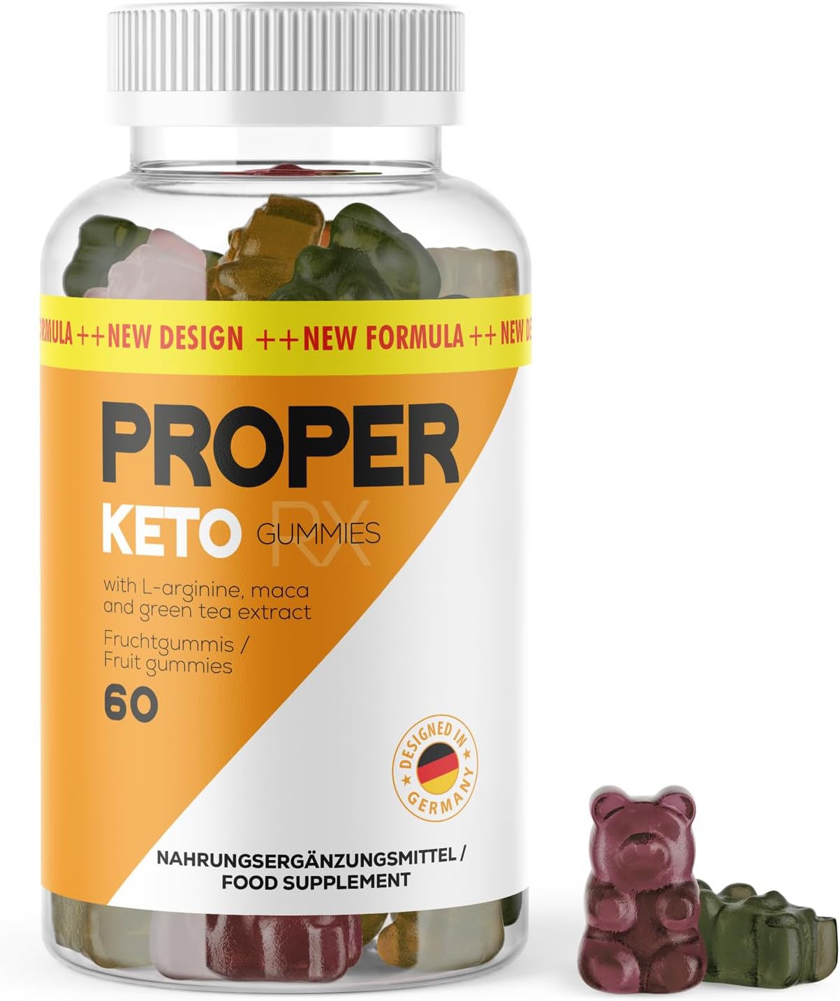 Proper Keto RX Gummies - le soutien idéal pour votre quotidien - avec de précieux ingrédients - 60 gommes aux fruits - 1x