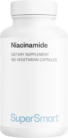 Niacinamide - Forme de Vitamine B3 (Niacinamide) - Contribue à Améliorer la Fonction Cognitive - Sans OGM - 180 Capsules Végétariennes