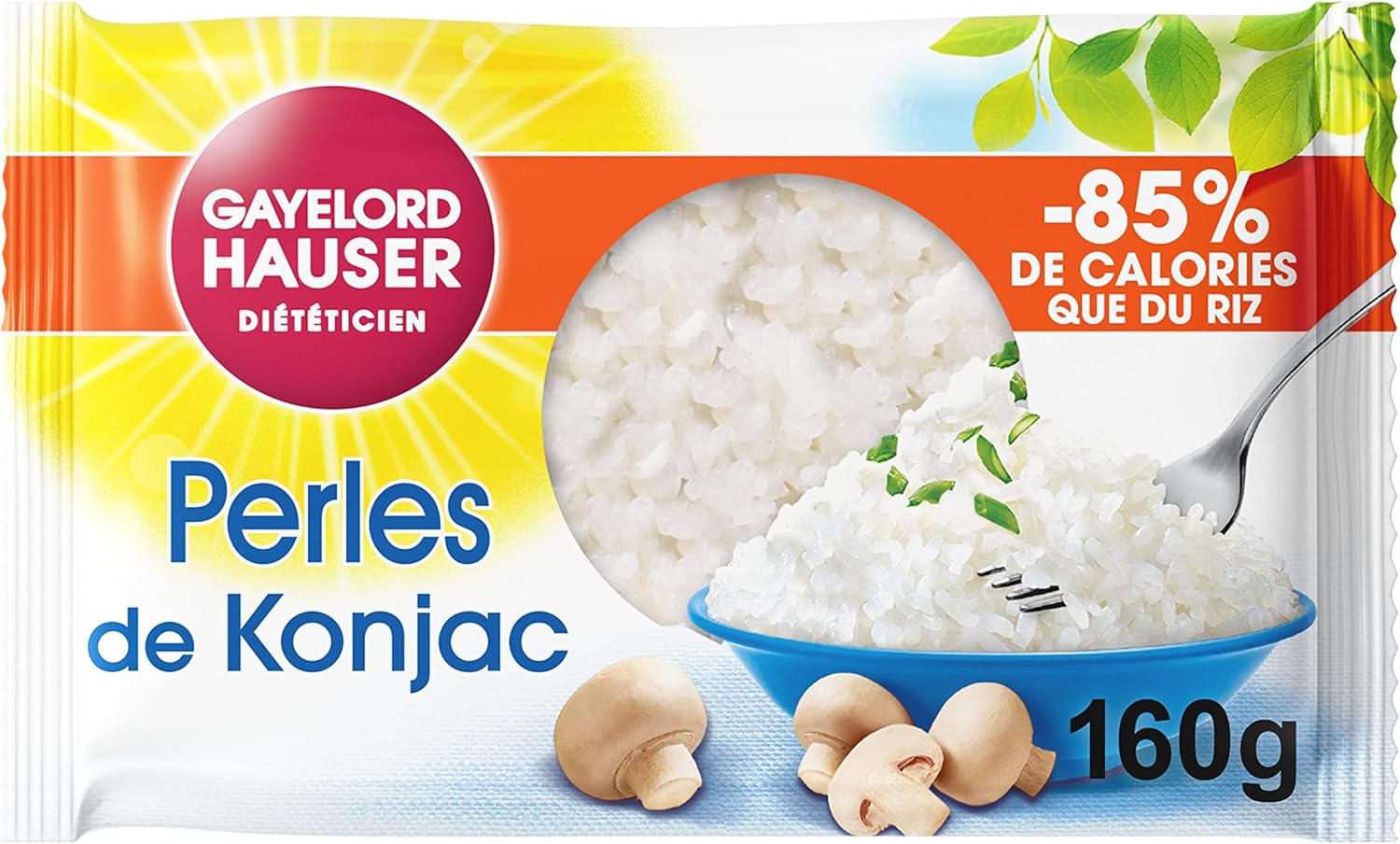 Perles de Konjac - Nature - Sans Rinçage - Prêt à l'Emploi - 1 Paquet de 160 g Unitaire Nature