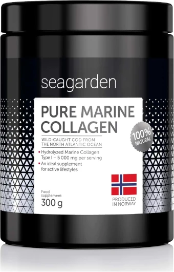 Collagène marin en poudre pur Type I - Pour les articulations, les Os, les Muscles, la Peau - Pre Workout Booster Puissant - Non aromatisé -300g 2 mois (Sans saveur)