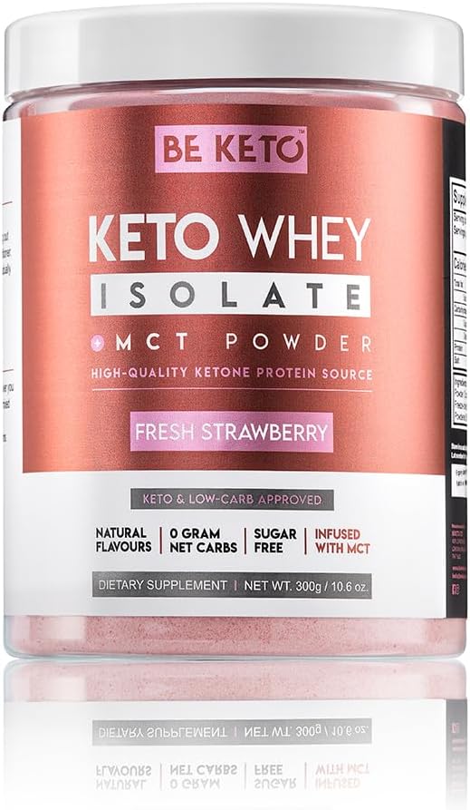 Isolat de protéines de Keto avec MCT - Fraise fraîche 300G