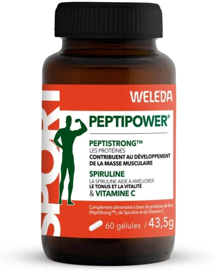 Complément alimentaire PeptiPower® - 60 gélules - Aide à améliorer le tonus et la vitalité.