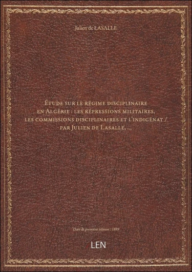 Étude sur le régime disciplinaire en Algérie : les répressions militaires, les commissions disciplin