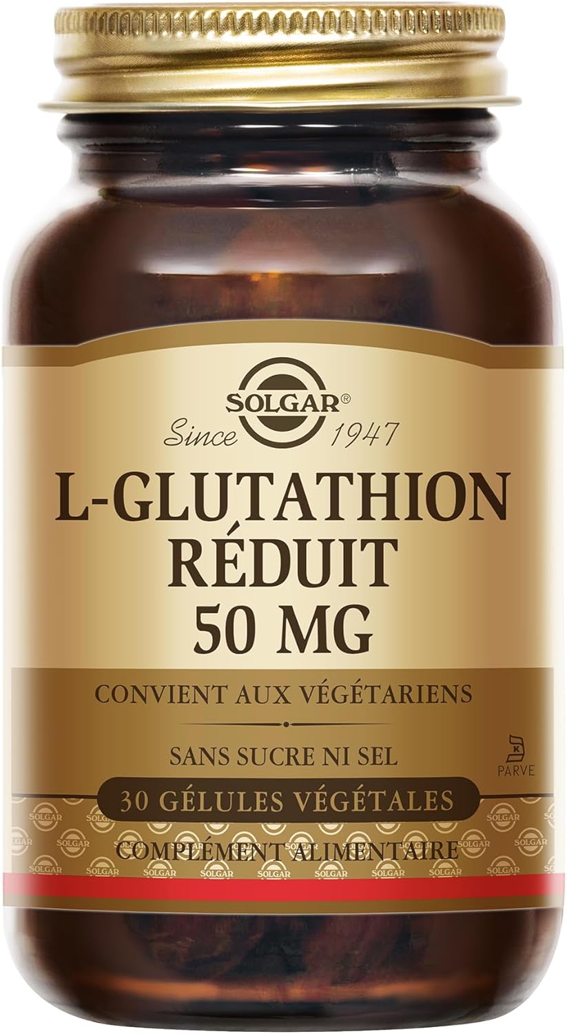 L-Glutathion - Acide Aminé - Vegan - Haute qualité - Antioxydant - Complément Alimentaire - Flacon de 30 gélules végétales