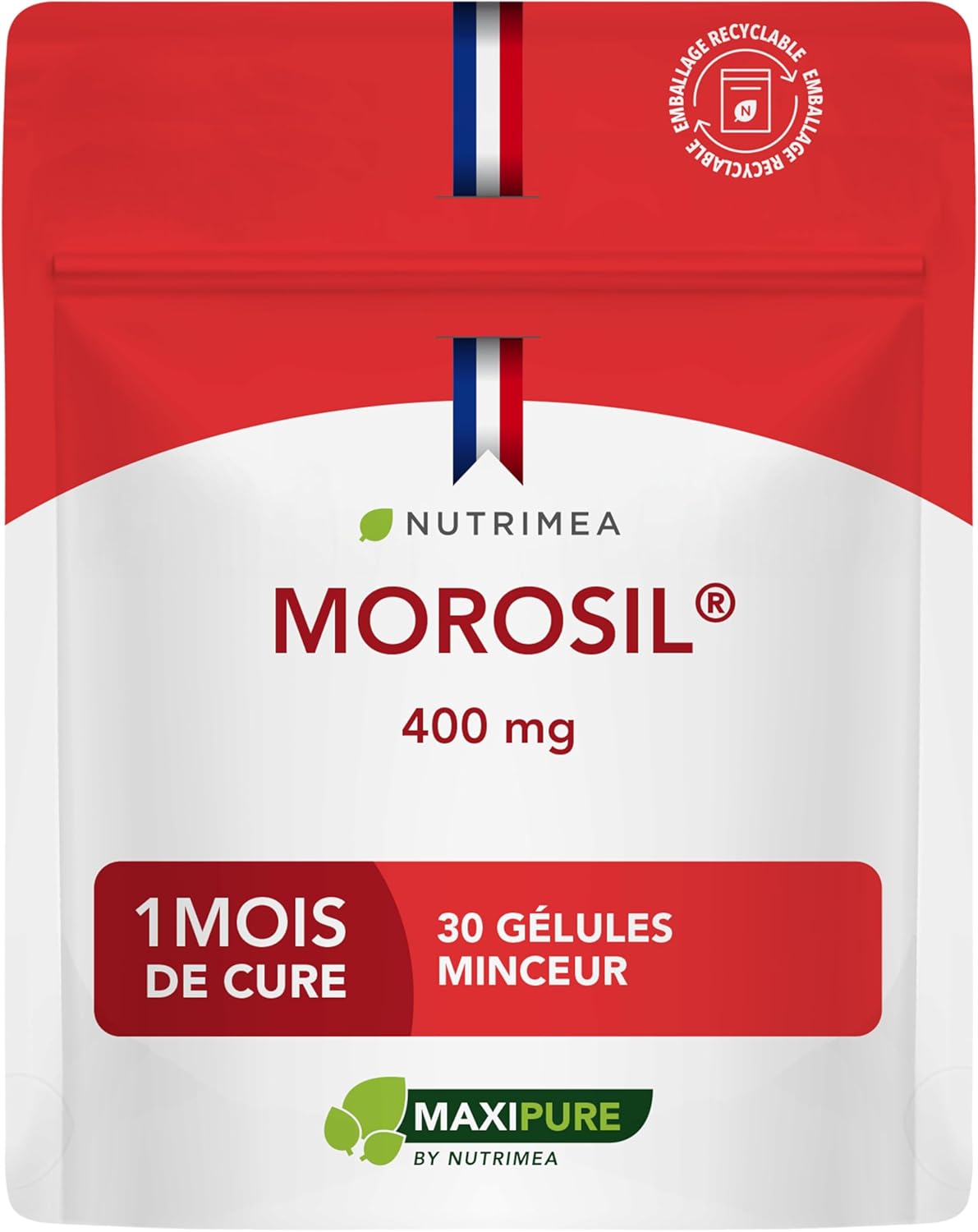 MOROSIL® – 400 mg – Extrait d’Orange Moro Breveté – Effet Bruleur de Graisse Puissant – Coupe Faim, Minceur – 1 Mois de Cure – 30 Gélules Vegan – Nutrimea - Fabriqué en France