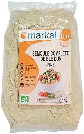 Markal - Semoule Complète De Blé Dur Fine 500G - Vendu par unité