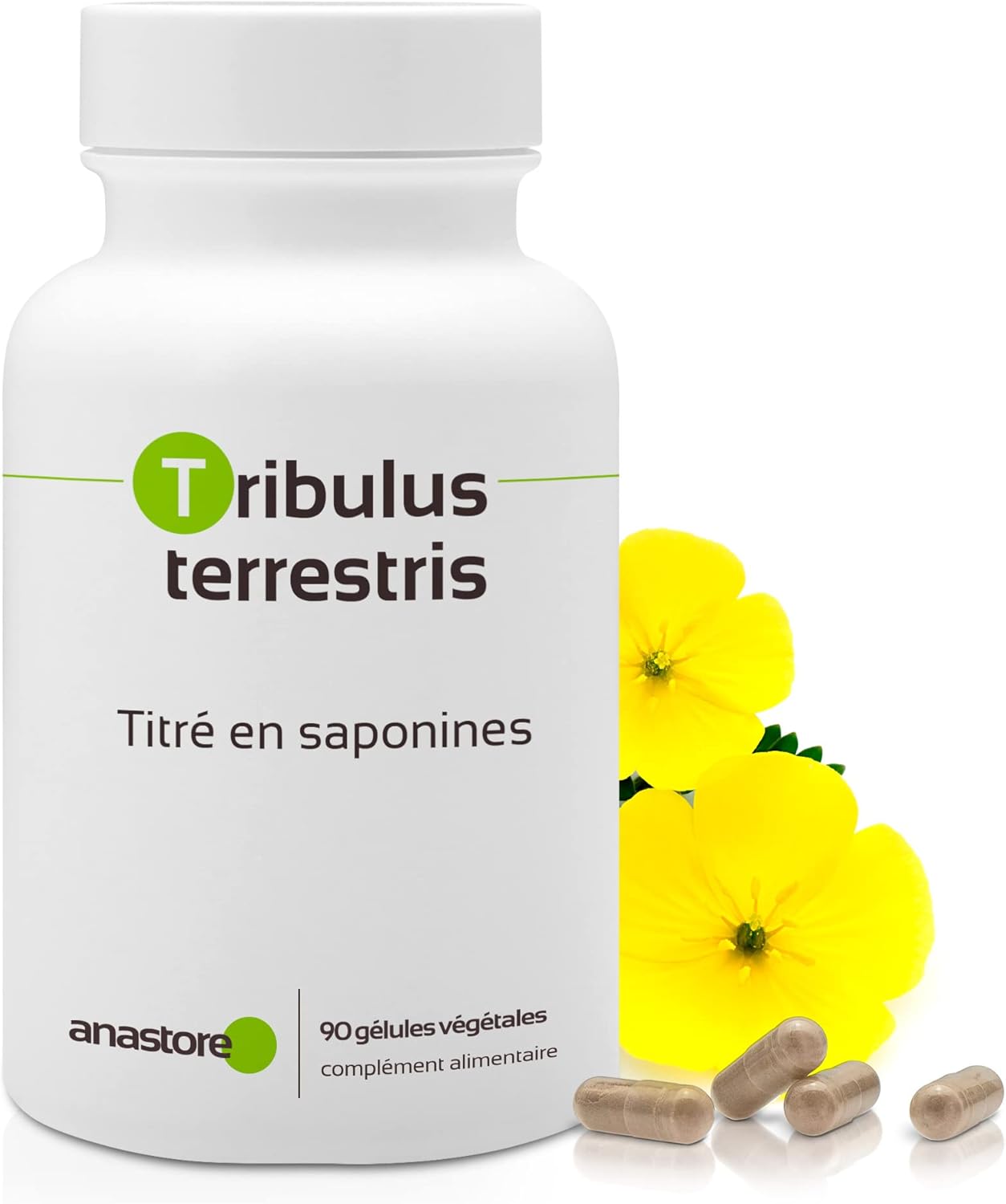 TRIBULUS TERRESTRIS * 470 mg / 90 gélules végétales - Titré à 40% min - en saponines 90 unité (Lot de 1)