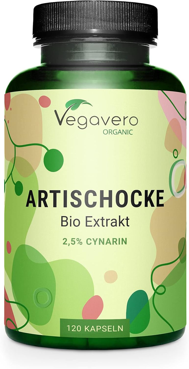 Artichaut BIO - Origine FRANCE - 2000 mg (extrait 20:1) - 2,5% Cynarine - Sans Additifs - Testé en Laboratoire - 120 gélules - Artichoke Extract - Vegavero®