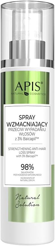 APIS SOLUTION NATURELLE Spray fortifiant contre la chute des cheveux avec Baicapil™- Complexe 3% et Keracyn™- Complexe - Force et régénération des cheveux - 150 ml