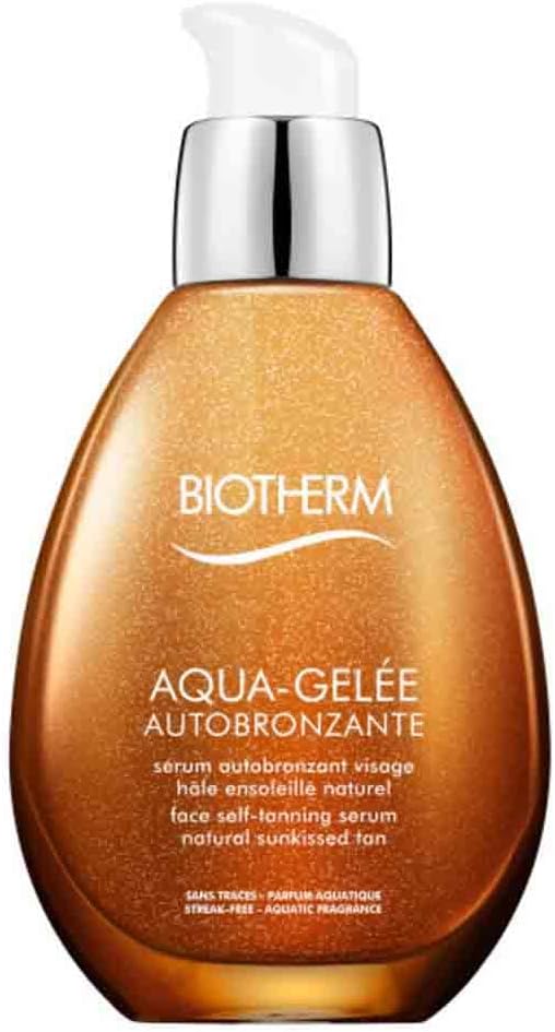 BIOTHERM, Aqua-Gelée Autobronzante, Sérum Autobronzant Hydratant, Effet Bronzé Naturel et Progressif, Sans Traces, Tous Types de Peaux, 50 ml