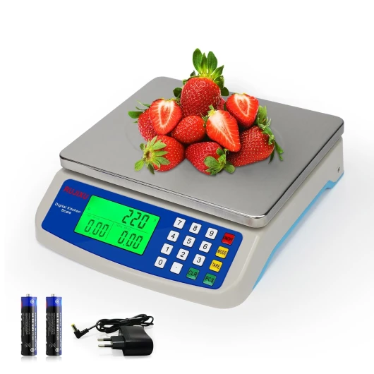 Balance de cuisine professionnelle 30kg Numérique en acier inoxydable balance électronique de cuisine PCS comptant les échelles ' avec LCD balances alimentaire pour Alimentaire Multifonctionnel 30kg/1g