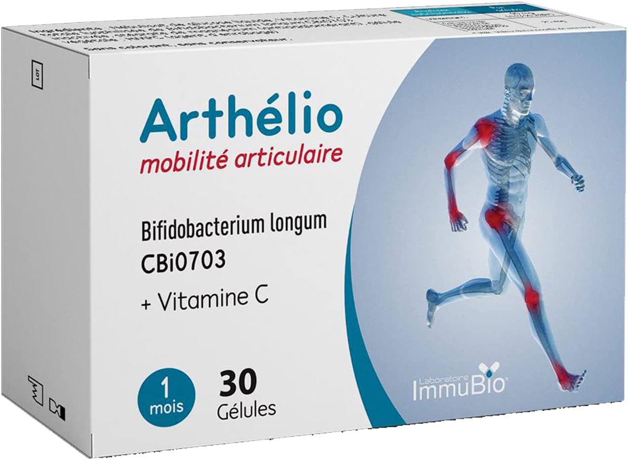 Arthélio - Complément Alimentaire Arthrose & Articulations - Multivitamines - Vitamine C Collagène, Zinc & Bifidobacterium longum - Soutient la Mobilité & Soulage les Douleurs - 30 Gélules - Fabriqué 30 unité (Lot de 1)