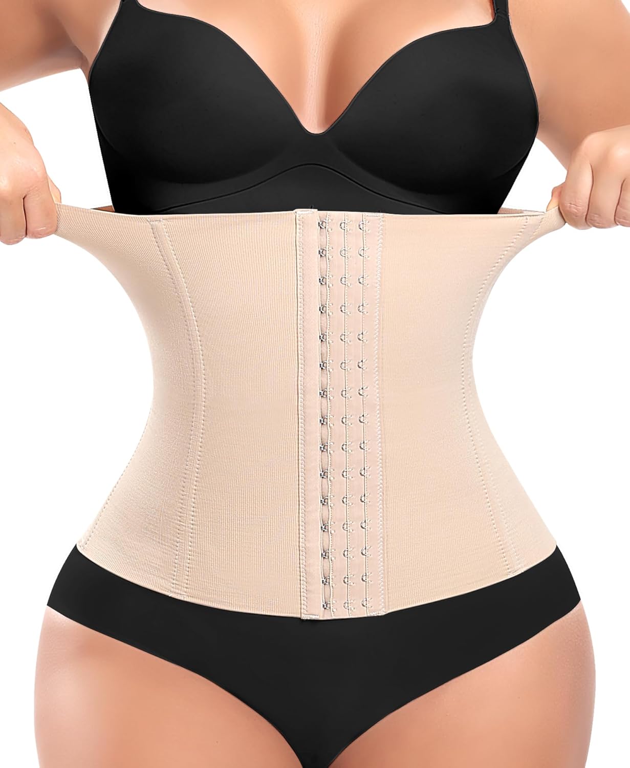 Femme Gaine Amincissante Ventre Plat Invisible Corset Minceur Ceinture Amincissante Waist Trainer Post Partum Serre Taille Body Sculptant Invisible Sport Beige XXL