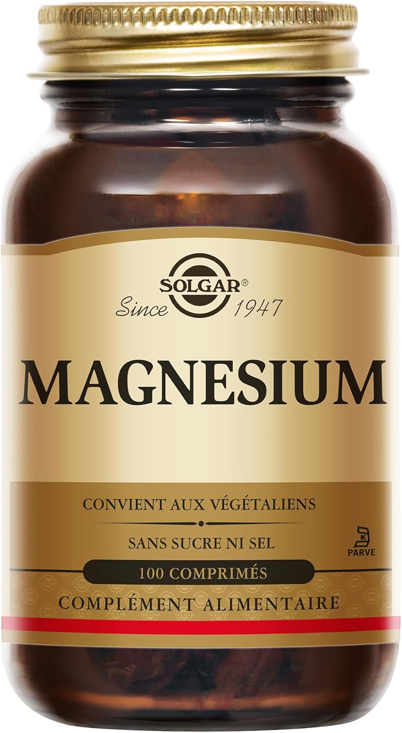 Magnésium - Sommeil et Fatigue - Métabolisme énergétique - Vitalité et Energie - Hautement assimilable - Minéral essentiel - Complément Alimentaire - Flacon de 100 comprimés