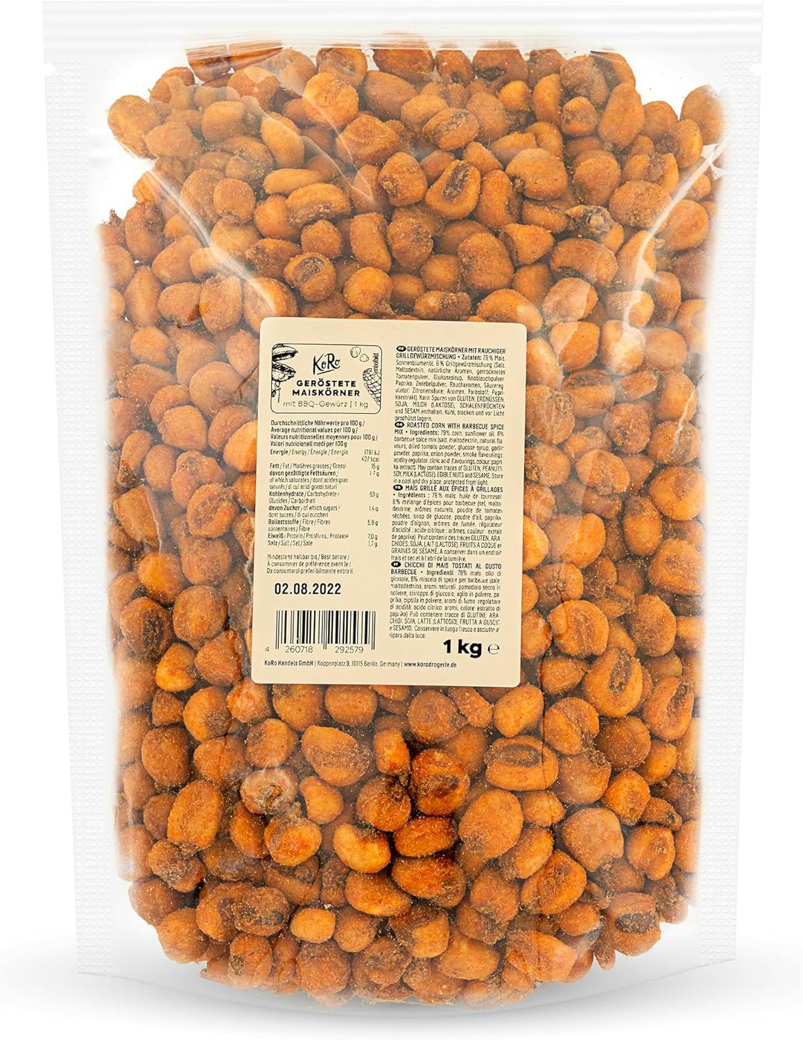 Maïs grillé saveur barbecue 1 kg