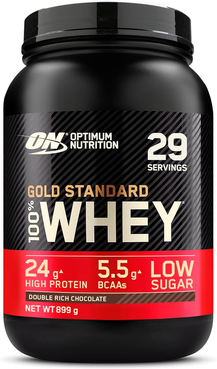Gold Standard 100% Whey, Poudre de Protéines pour Construction et Récupération Musculaire, avec Glutamine et Acides Aminés BCAA Naturels, Double Chocolat, 29 Portions, 899 g Double Rich Chocolate 29 Portions (Lot de 1)
