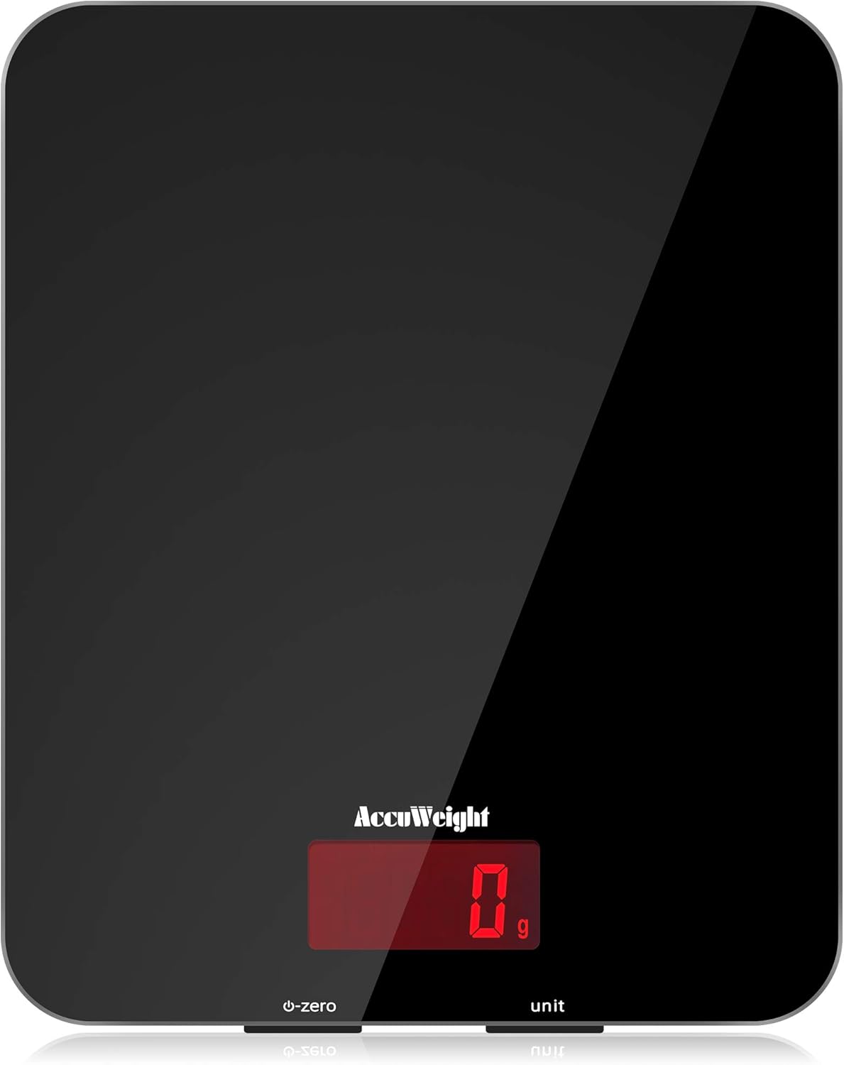 201 Balance de cuisine numérique avec plate-forme en verre trempé Balance électronique pour aliments avec écran LCD, rétroéclairé pour bureau, pâtisserie, cuisine, 5 kg/11 lb noir