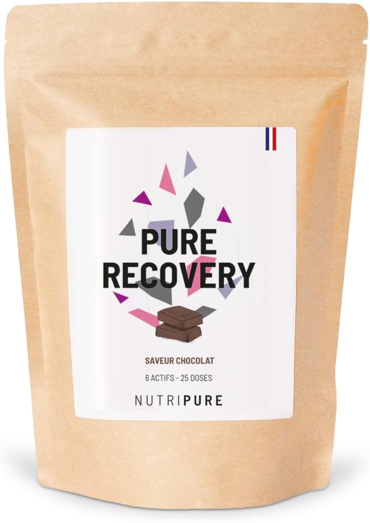 Pure Recovery - Complément Alimentaire Musculation tout-en-1 - Optimise la Récupération - Protéine Whey Isolate, BCAA, Collagène, Zinc, Magnesium - 775 gr - Goût Chocolat - Made in France Chocolat 775 GR