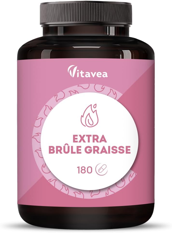 Complexe 15 Actifs, Action 4 en 1 - Thé Vert, Guarana, Queue de Cerises, L Carnitine, Konjac, Chrome, Nopal, Fenouil, L-Tyrosine, Gingembre - 180 gélules, 3 mois - Fabriqué en France - Vitavea