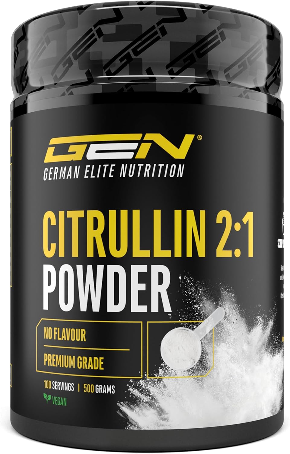 L-Citrulline Powder - 500 g - L-Citrulline DL-Malate 2:1 - Solubilité optimale - Vegan - Sans additifs - De fermentation végétale