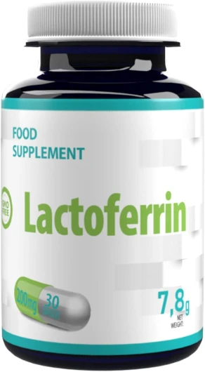 Hepatica Lactoferrine 30 vegan capsules, testé par un laboratoire tiers, sans gluten ni OGM