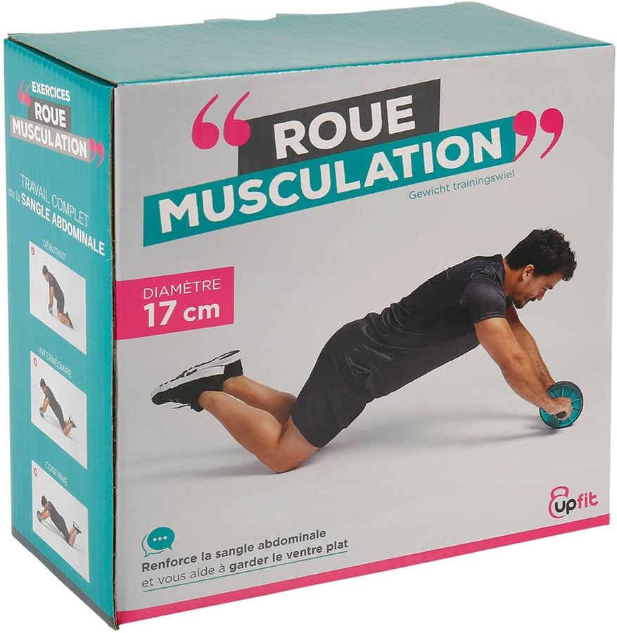 Roue de musculation pour sangle abdominal - 2 en 1 roue stable et instable en fonction de sa position - Poids maximum: 110 kg en utilisation - Utilisation sur surface plane uniquement