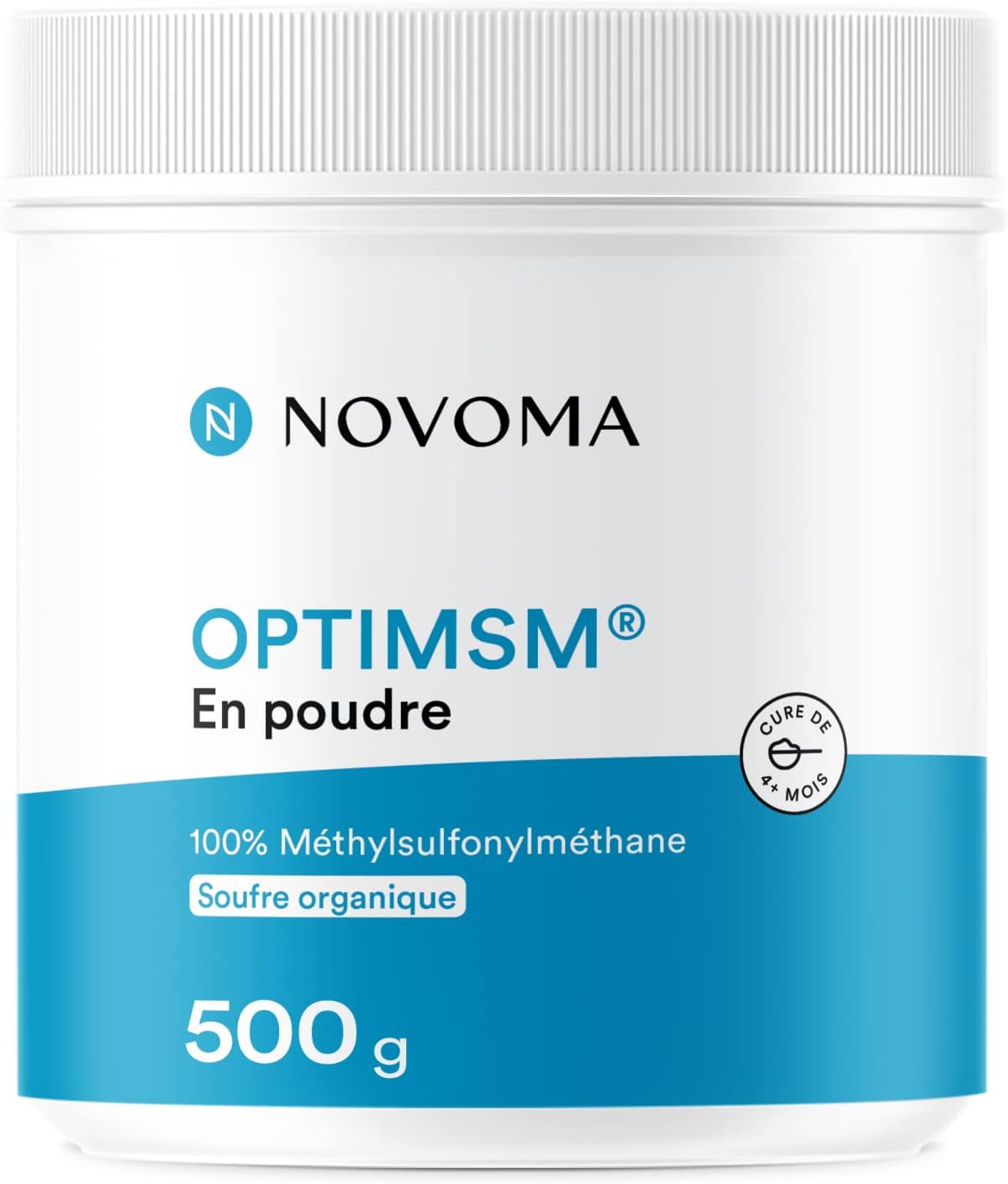 OptiMSM® 500g, Soufre en Poudre Organique, 100% MSM d'Origine Végétale, Soulage les Douleurs Articulaires & Améliore la Beauté des Cheveux, Cuillère Doseuse Incluse