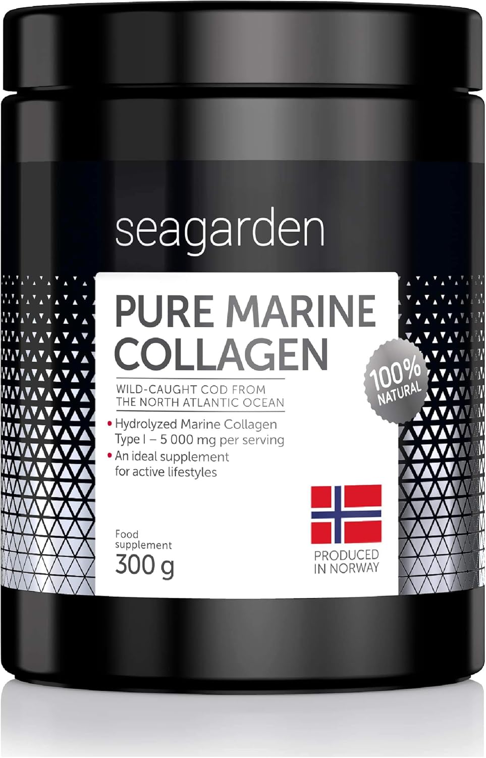 Collagène marin en poudre pur Type I - Pour les articulations, les Os, les Muscles, la Peau - Pre Workout Booster Puissant - Non aromatisé -300g 2 mois (Sans saveur)