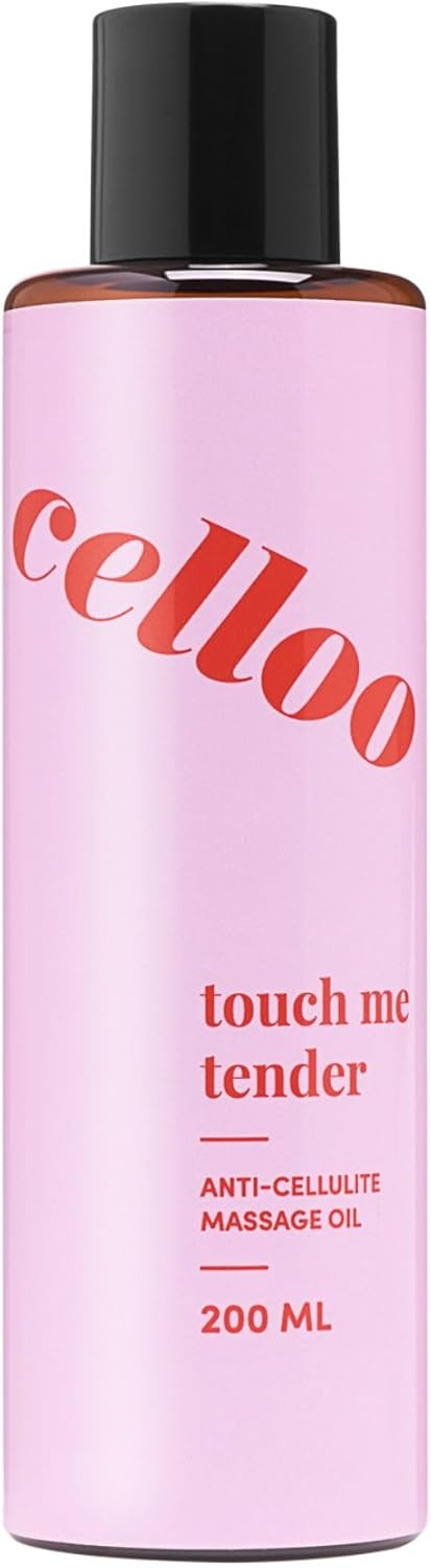 Celloo Huile Anti-cellulite aux ingrédients naturels 200 ml de massage contre la cellulite et les vergetures avec huile d'avocat et huile de pépins de raisin Raffermissante et tonifiante pour le corps