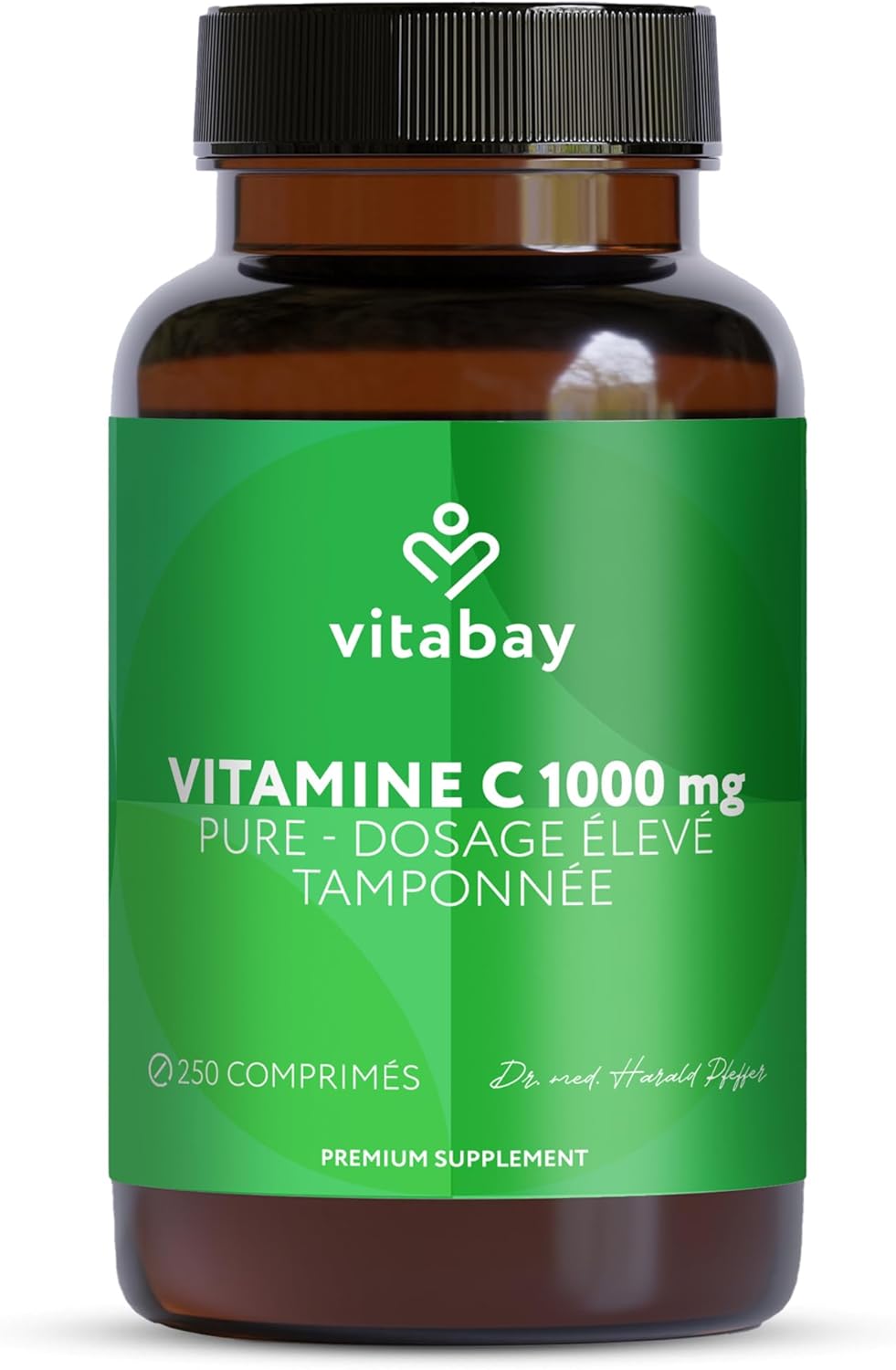 Vitamine C 1000 mg - 250 Comprimés de Vitamine C Naturelle à Libération Prolongée - Végane sans Additifs et à Haute Dose - Vitamine C avec Bioflavonoïdes d'Agrumes - Vérifié en Laboratoire 365 g (Lot de 1)