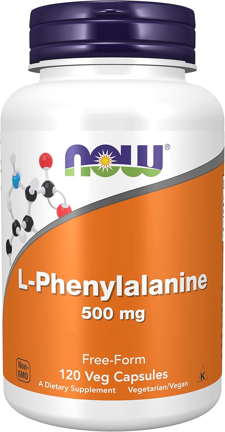 Foods, L-Phenylalanine, 500 mg, 120 Gélules végétales, Testé en Laboratoire, Haute Dose, Acide Aminé, Sans Gluten, Sans Soja, Végétarien