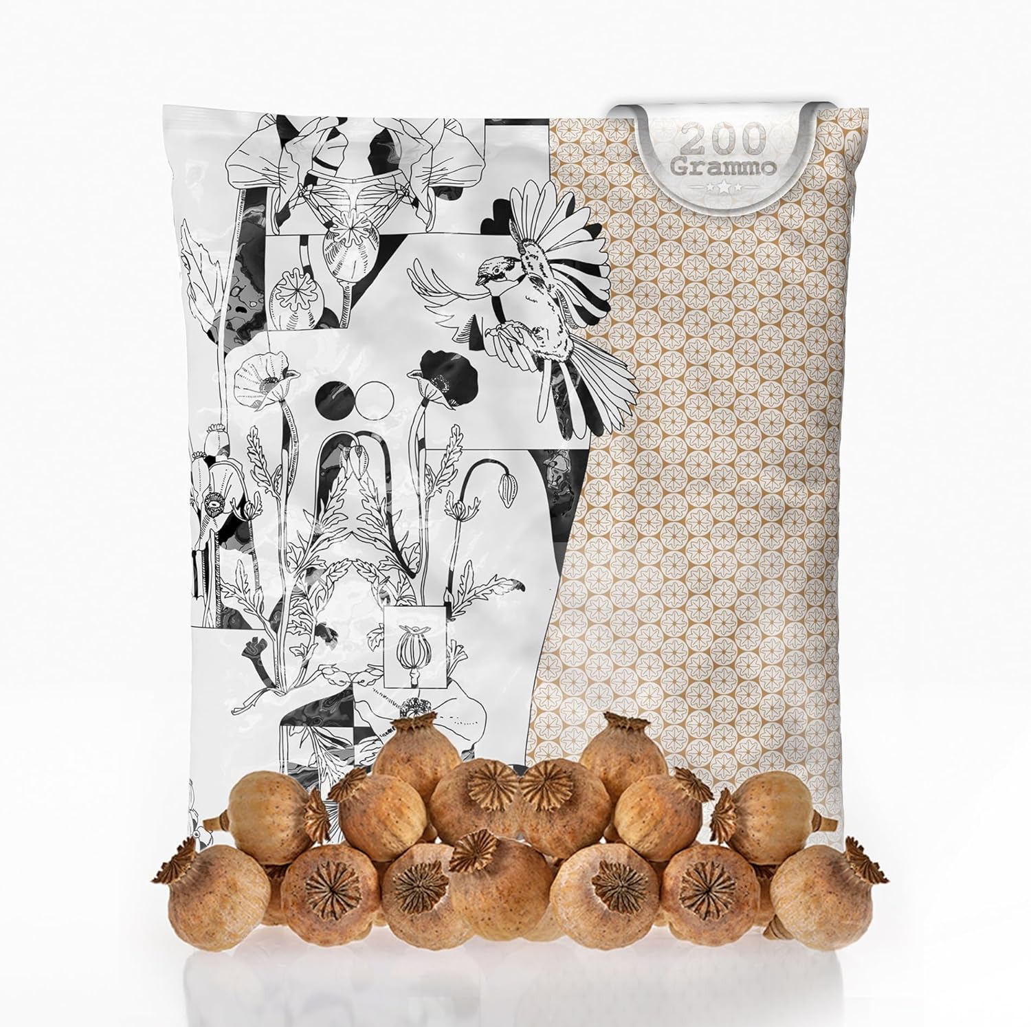 Capsules de graines de Pavot séchées sans Manche, Accessoires de Bricolage & décoration (Petit 200 g) Petites capsules de graines de pavot 200g