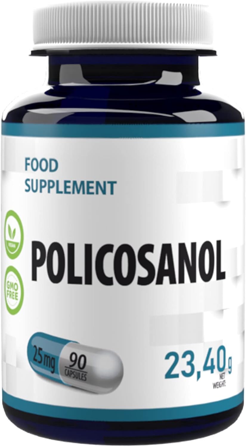 Policosanol 25mg 90 Vegan Capsules, testé par un laboratoire tiers, sans gluten ni OGM