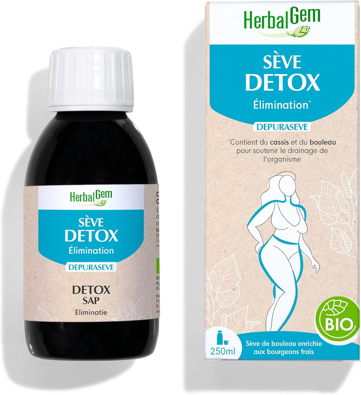 Depurasève - Détox - À Base De Sève De Bouleau Fraîche - Enrichi Aux Bourgeons De Bouleau Et Cassis - Certifié Bio - 250 ml 250 ml (Lot de 1) Detox