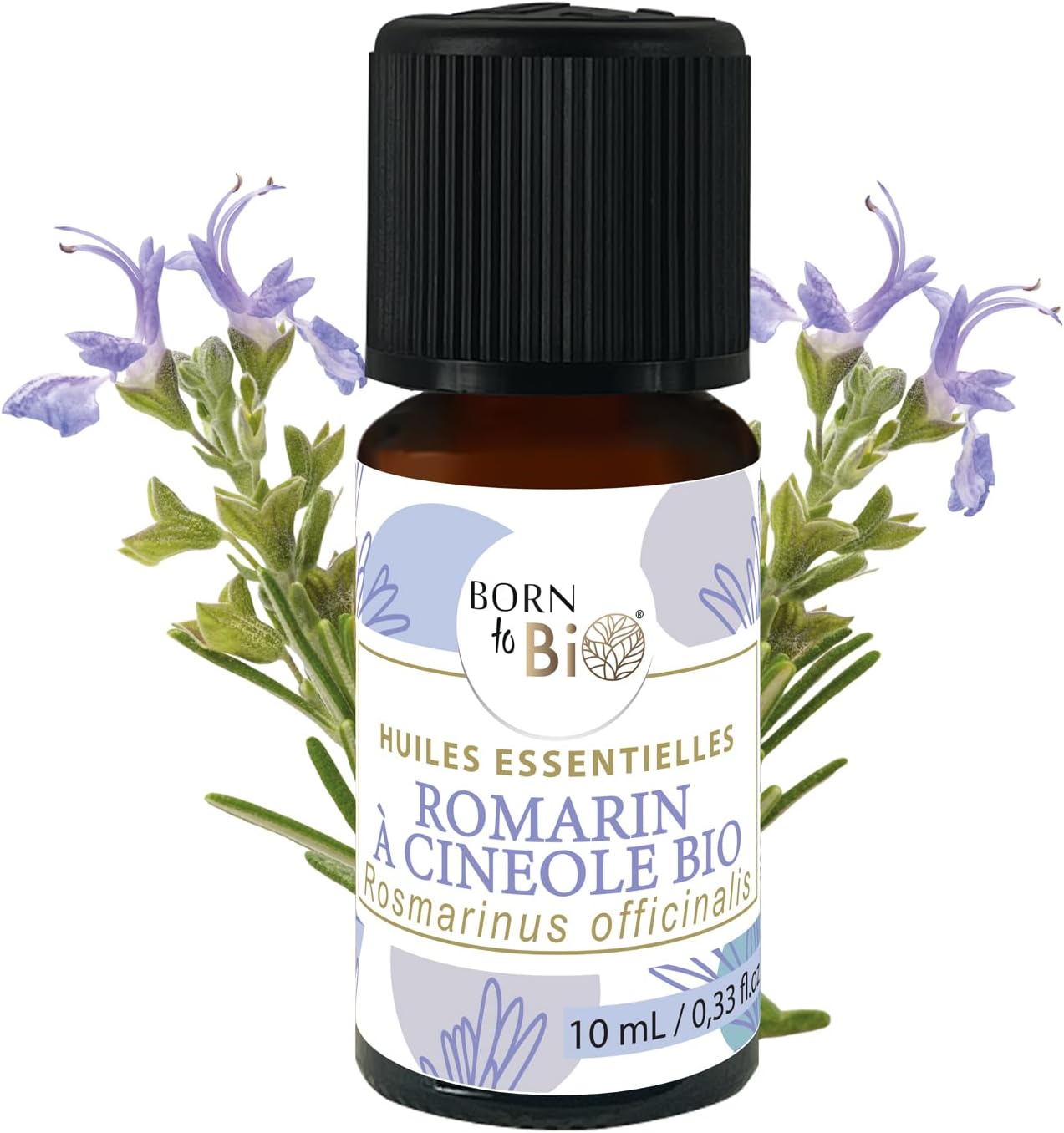 Huile Essentielle Romarin à Cinéole Bio - 100% Pure et Naturelle - Propriétés Stimulantes et Antivirales - Certifié AB - 10ml