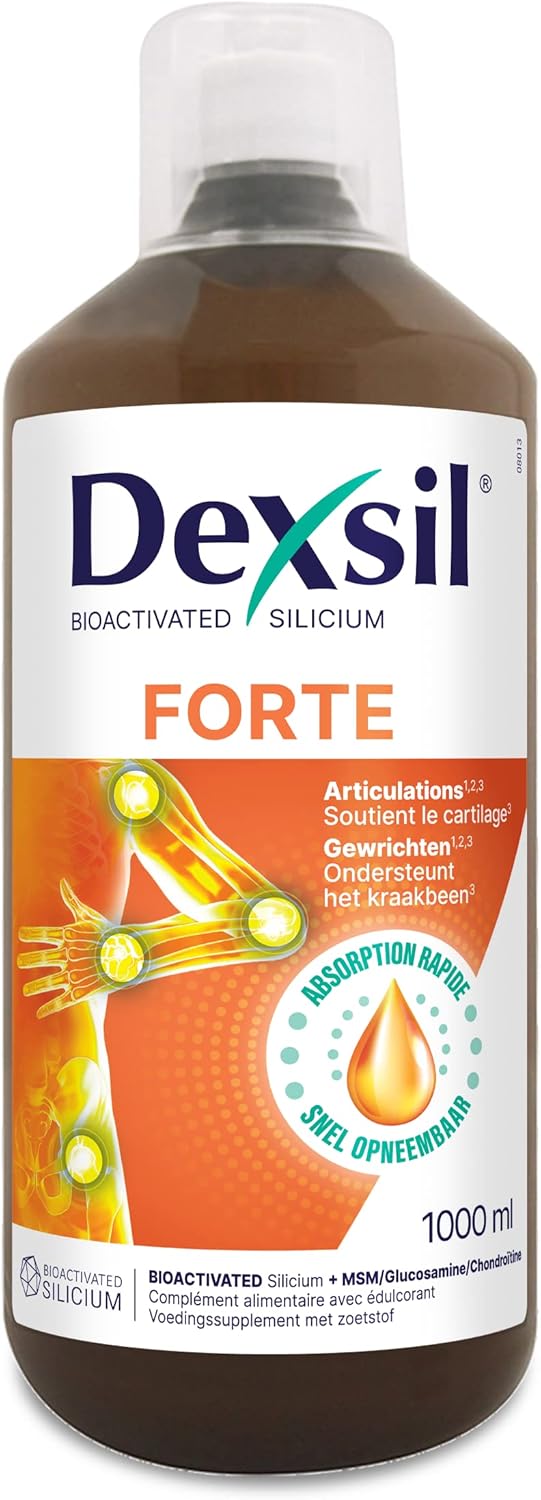 Forte Articulations - Complément Alimentaire - Soutient les Articulations - Solution à Base de Silicium, MSM, Glucosamine, Zinc et Cuivre - 1000 ml
