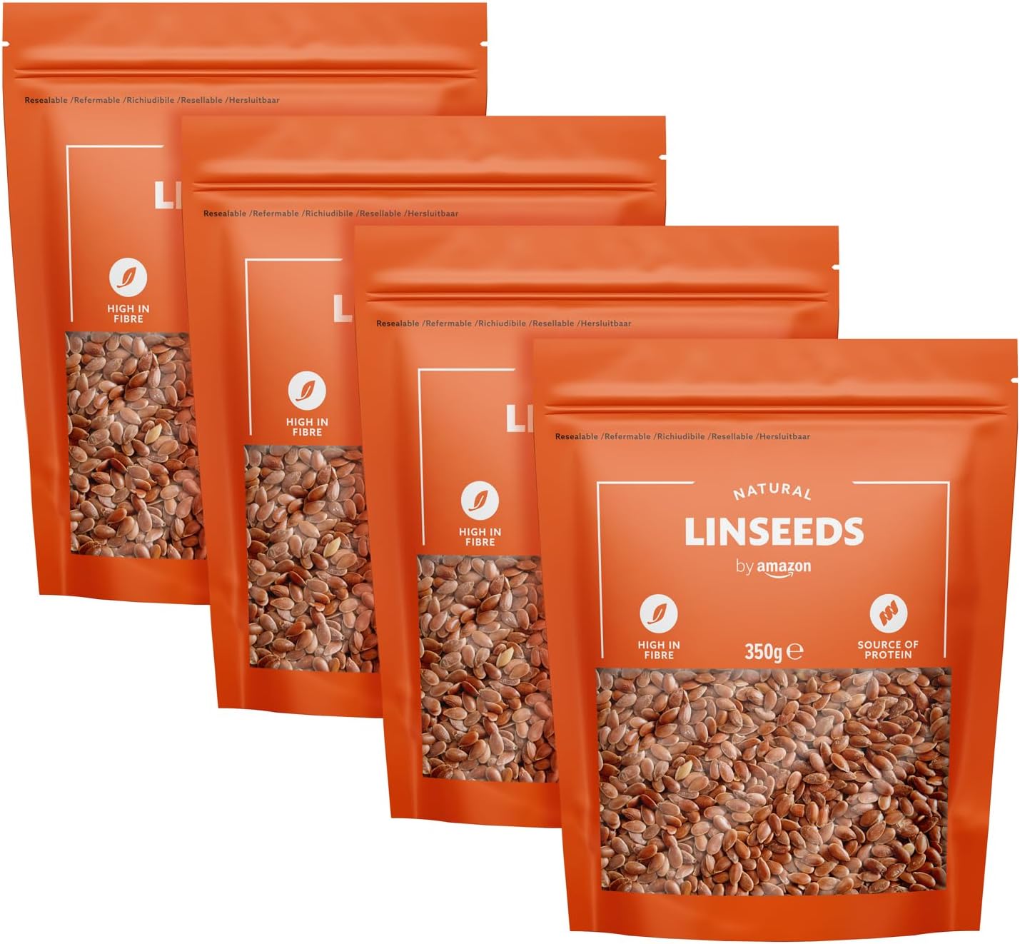 Graines De Lin, 1400g (4 packs de 350g) 350 g (lot de 4)