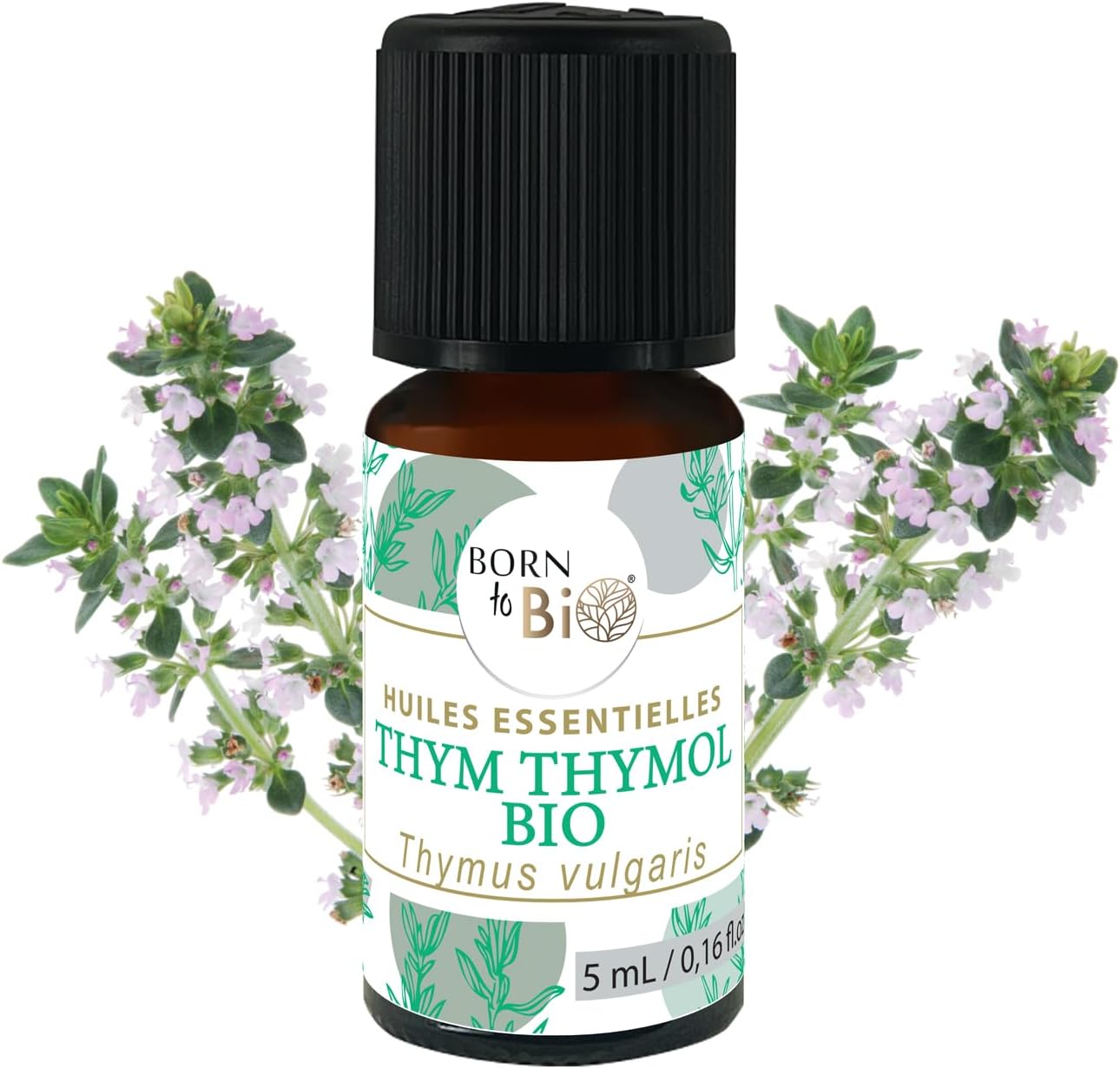 Huile Essentielle de Thym à Thymol Bio - 100% Pure et Naturelle - Immunostimulante et Purifiante - Certifié AB - 5ml Thym thymol 5 ml (Lot de 1)