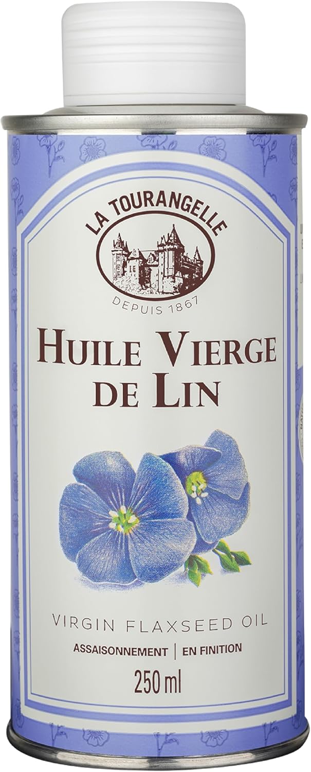 Huile vierge de lin - Alicament naturel - Huile santé riche en Oméga 3 et Omega 6 - 250 ml 250 ml (Lot de 1)