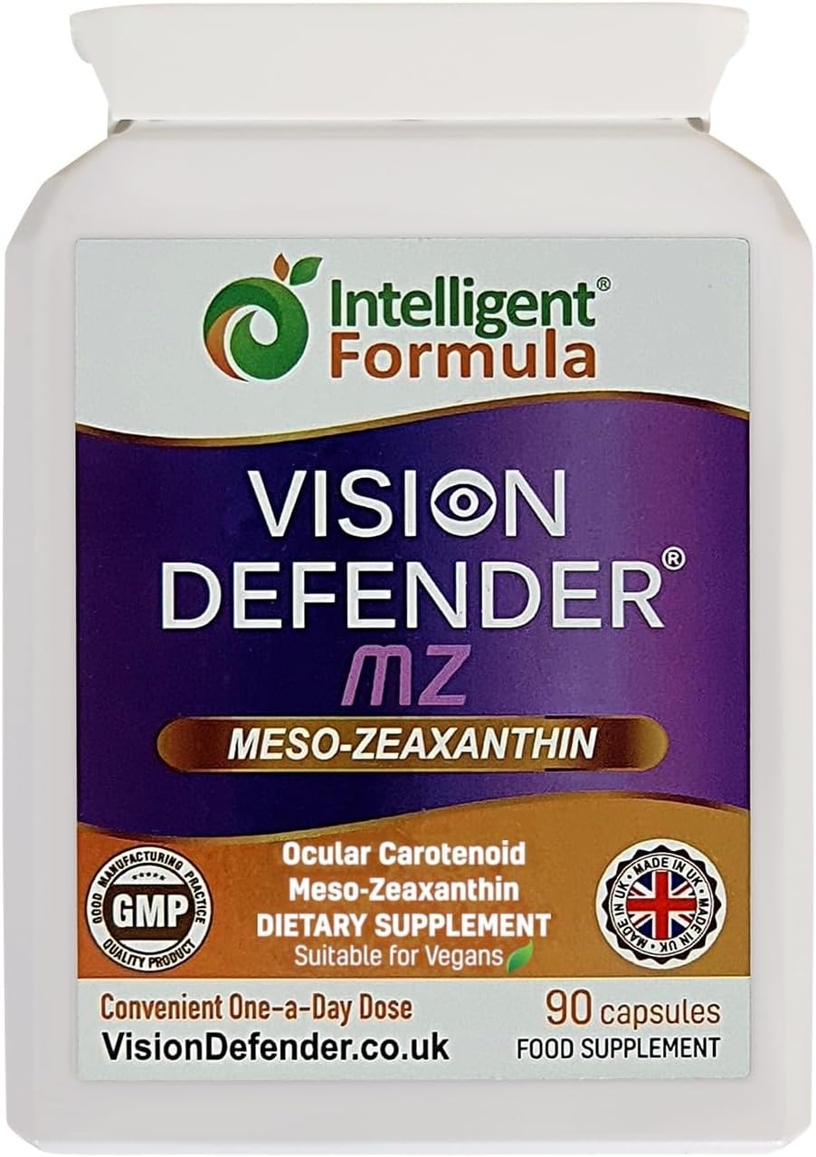 Supplément méso-zéaxanthine pour les yeux: VISION DEFENDER MZ - Protéger et améliorer la santé oculaire, méso-zéaxanthine antioxydant caroténoïde de haute résistance pour les yeux (90 gélules)