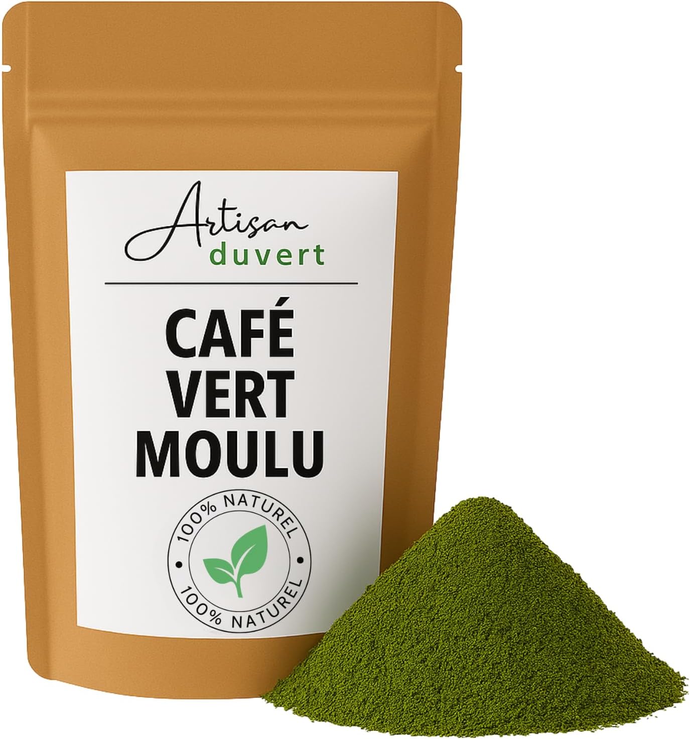 Café Vert Moulu en Granules – 100% Naturel, Goût Doux et Subtil, 500g – Idéal pour Préparations de Boissons et Recettes Gourmandes 1 g (Lot de 1)