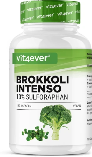 Extrait de Brocoli - 180 capsules - 1310 mg par dose journalière - 10% de sulforaphane - Pousses de brocoli - Biodisponibilité optimisée - Hautement dosé Vegan