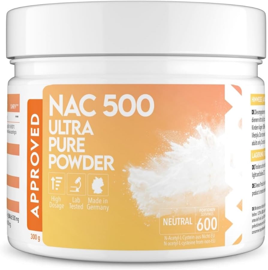 WFN Approved NAC N Acetyl Cysteine - 300g Poudre - Goût Neutre - Hautement dosé, Vegan, sans additifs - Fabriqué et testé en Allemagne 300g - Poudre