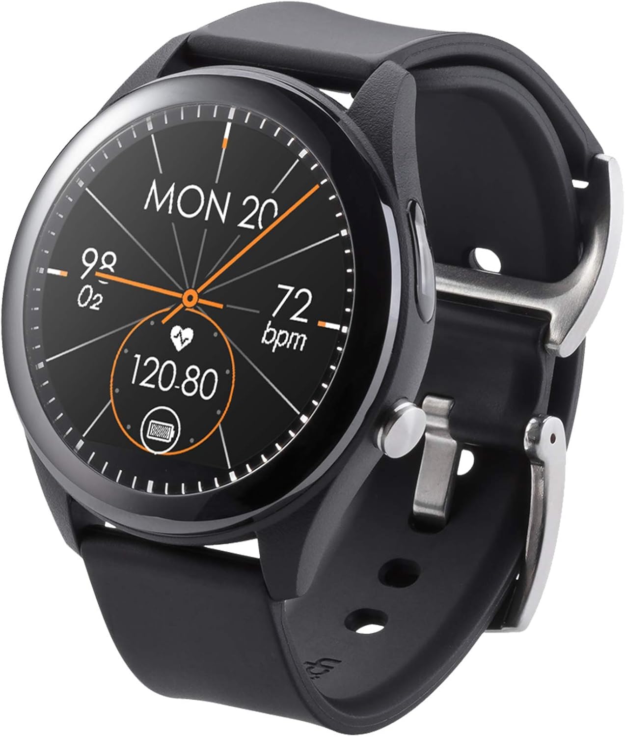 HC-A05 VivoWatch SP Montre connectée avec Suivi des Pas, Route, fréquence Cardiaque, Son, Calories, altimètre, étanche Noir