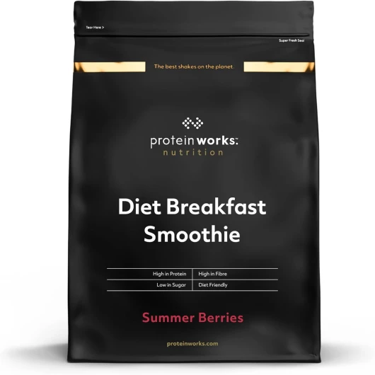 Diet Breakfast Smoothie - Petit-déjeuner sur le pouce - Hyperprotéiné et peu sucré - 36 Portions - Fruits des Bois - 2kg Fruits des Bois 36 Portions