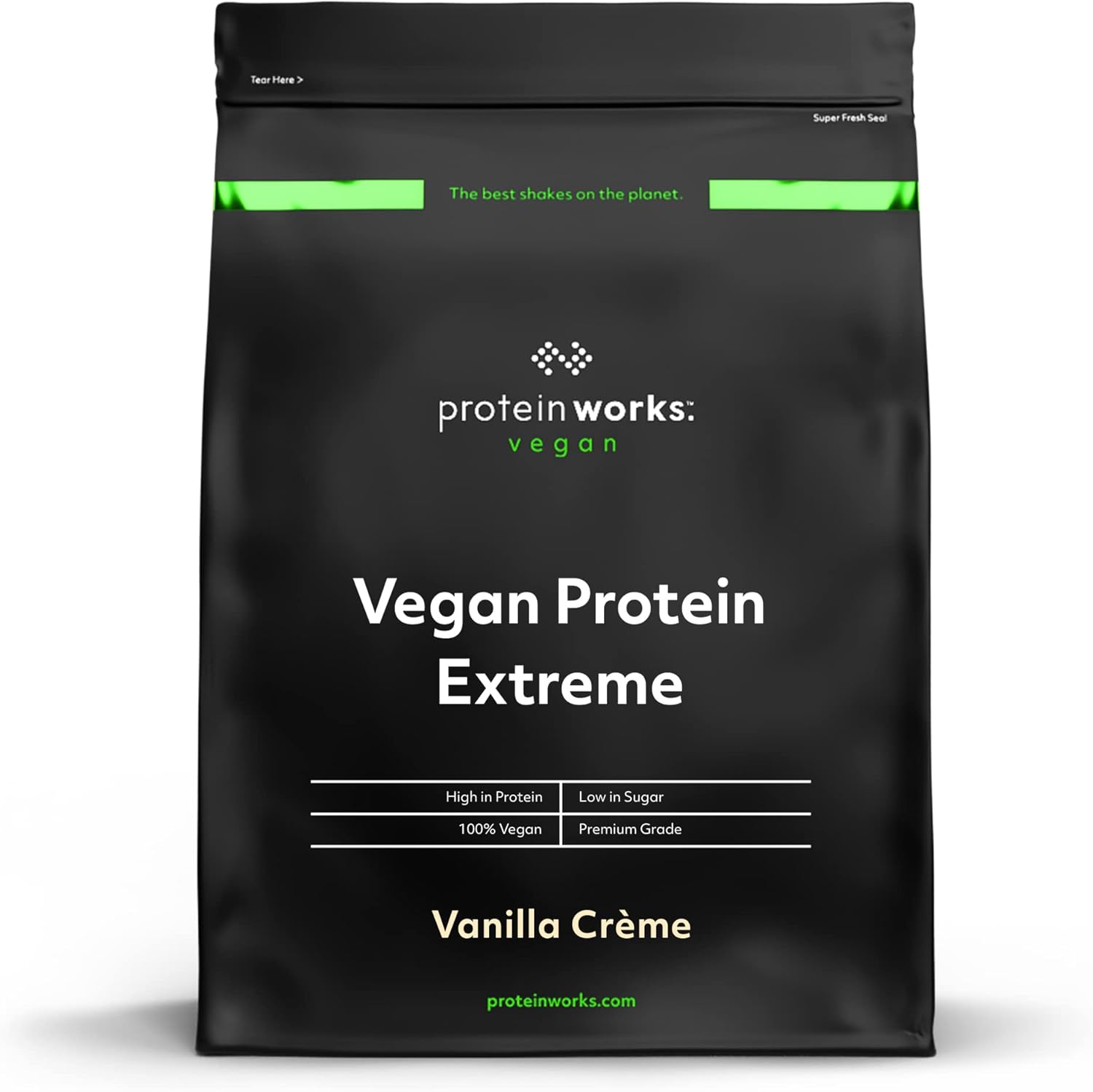 Protéine Végane Extrême - Mélange de vitamines ajouté - Qualité première - Shake de protéines végétales - 28 Servings - Crème Vanillée - 1kg Vanille 1kg