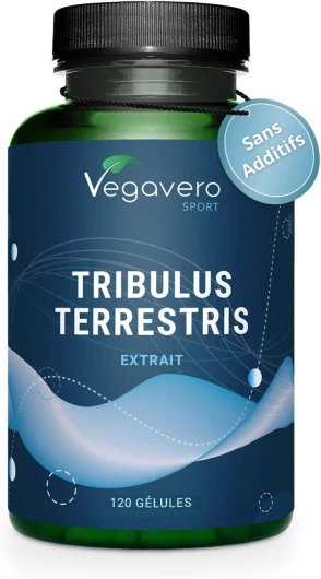 Tribulus Terrestris 10800 mg - DOSAGE ÉLEVÉ + 90% Saponines - Musculation, Énergie, Endurance - 120 Gélules - Sans Additifs et 100% NATUREL - VEGAN - Vegavero®