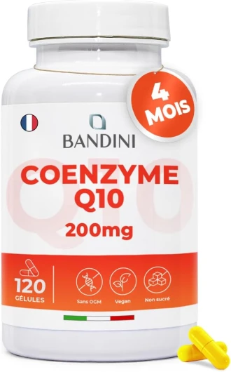 ® Coenzyme Q10 200 mg 120 Gélules (4 Mois) – Puissant Antioxydant Naturel - Protecteur Anti-Age - Co Q 10 Fortement Dosé Vegan – Coq10 Ubiquinone à Haute Biodisponibilité - Absorption Maximale